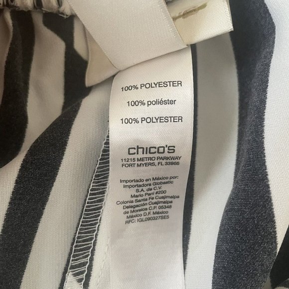 Chico's Pants Womens 2 (Size 12) Black Cream Cropped Wide Leg Ultimate Fit NEW - Picture 6 of 12